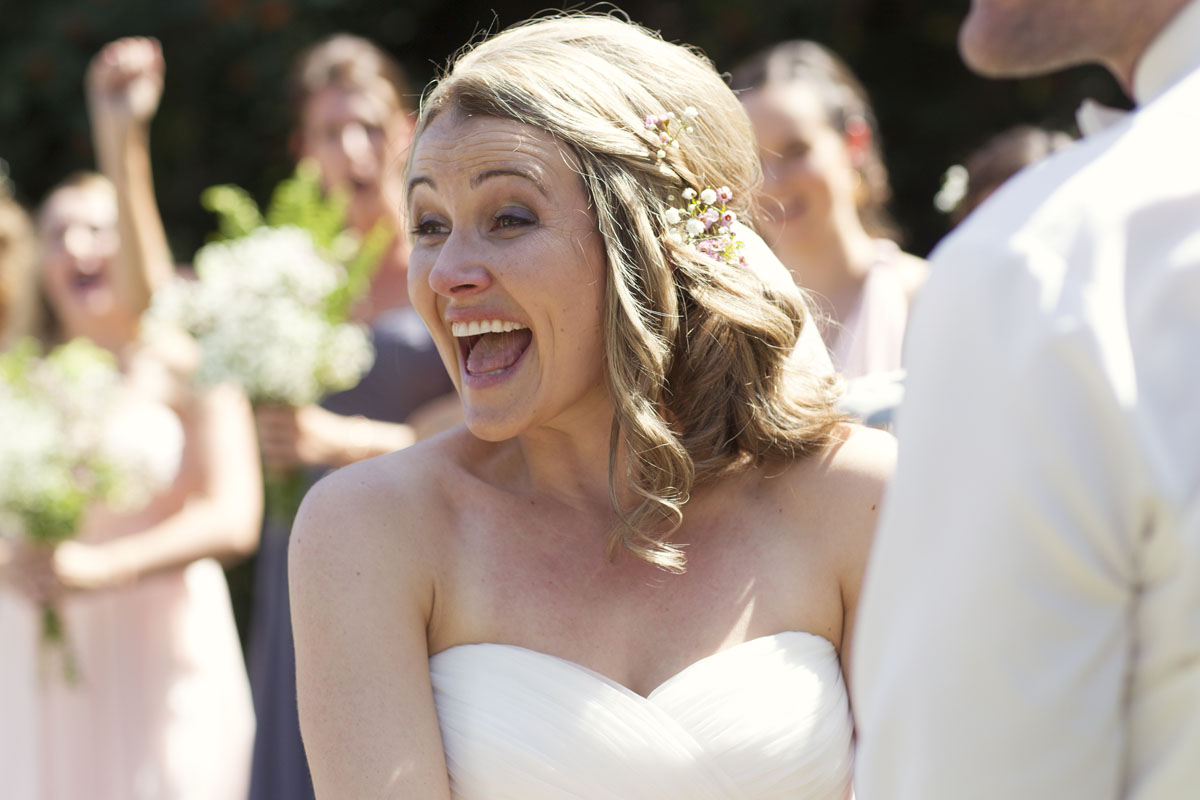 This is one happy bride!!