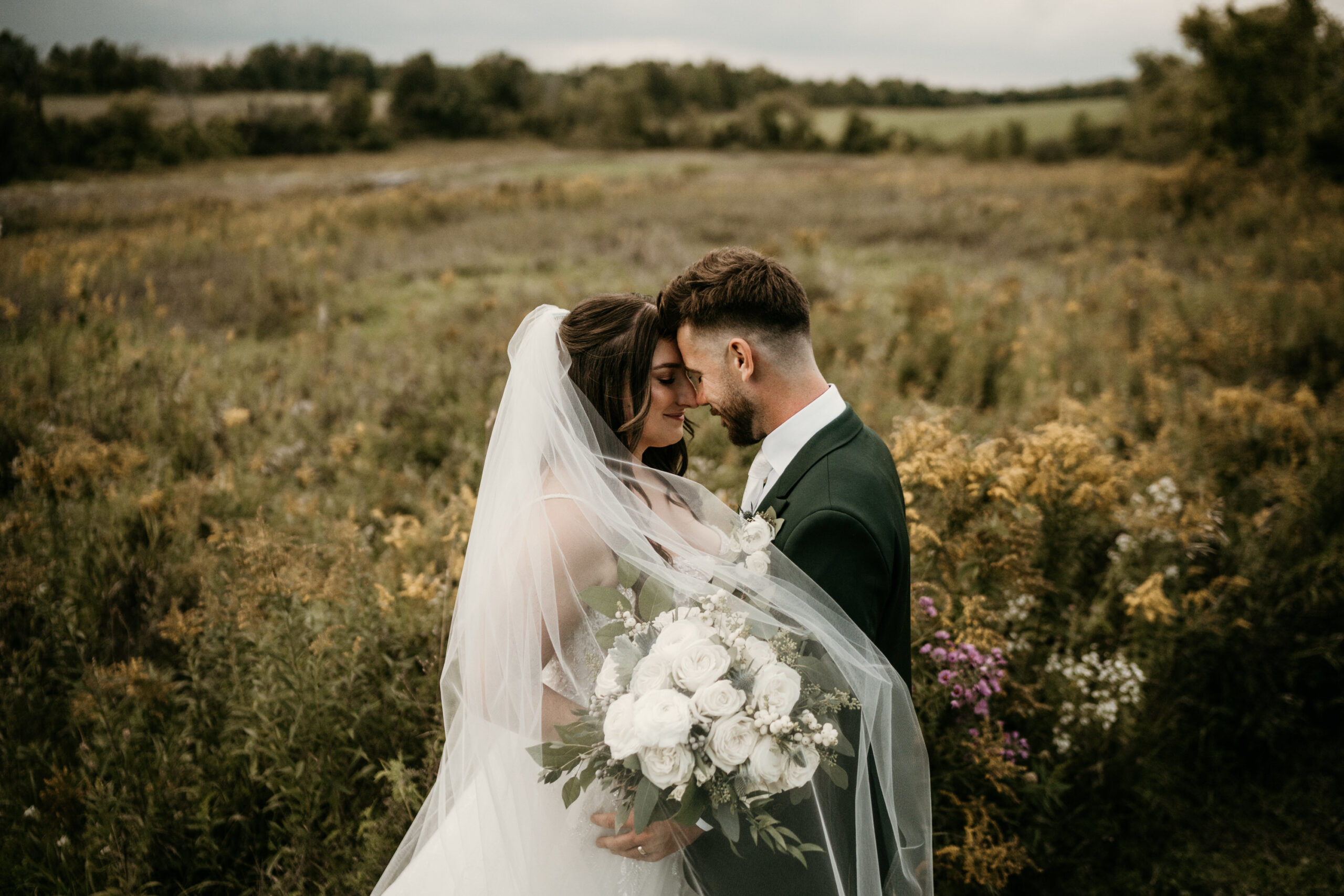 Bride and Groom photographed at Century Barn Weddings