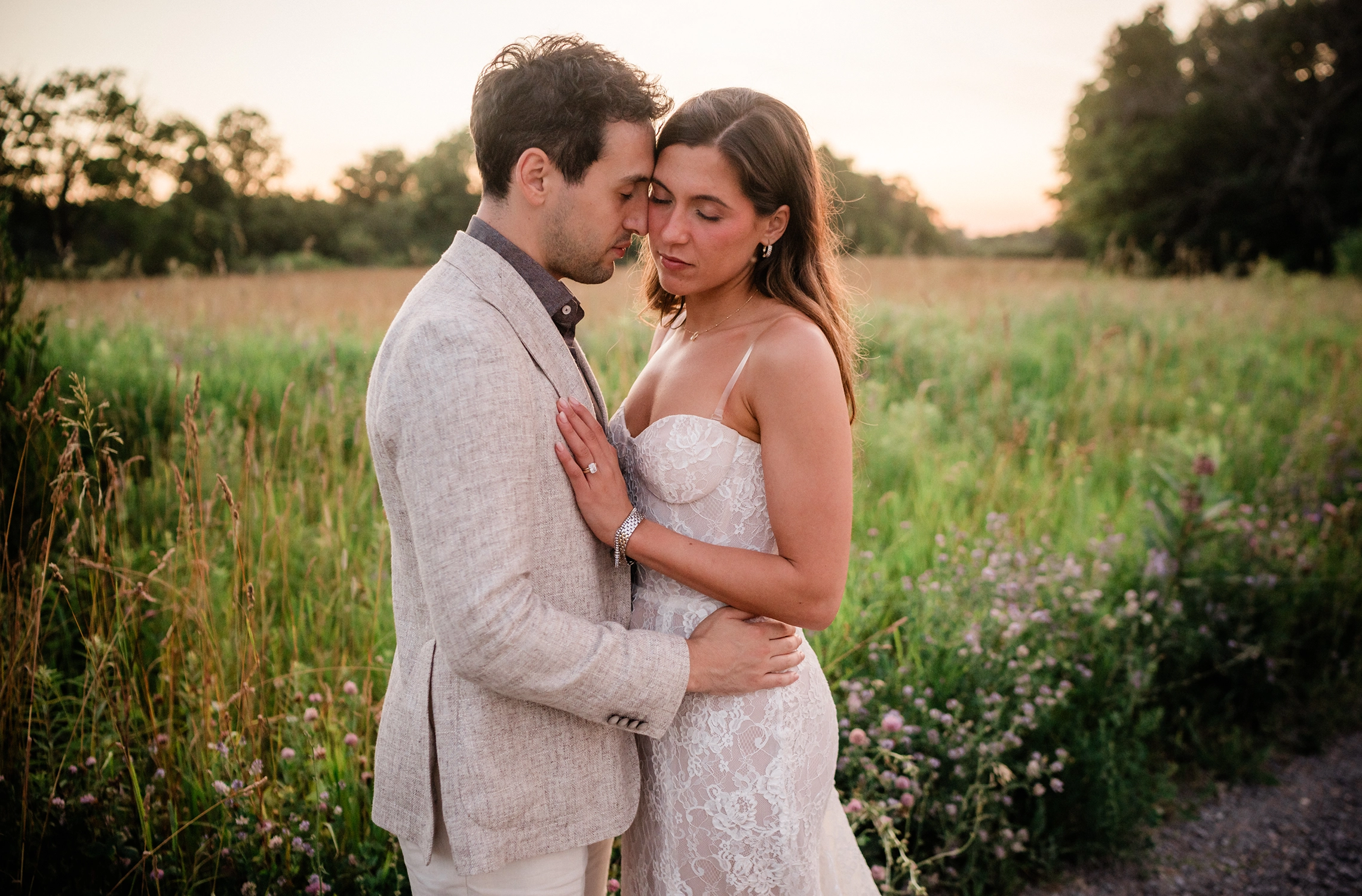 Compass Rose wedding photographer — golden-hour couple portraits in Prince Edward County.