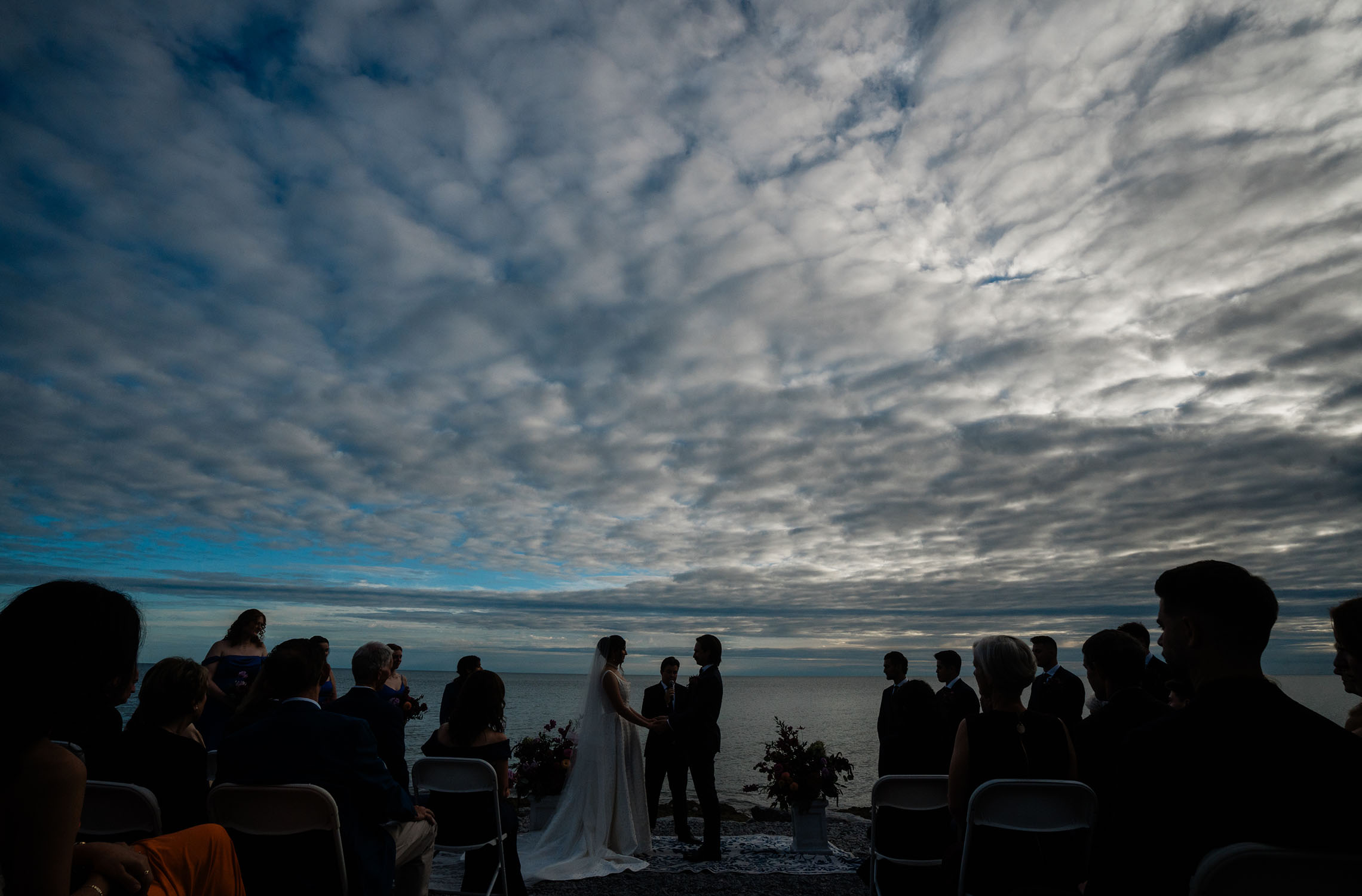 Outdoor wedding ceremony setup at Drake Devonshire Inn in Prince Edward County